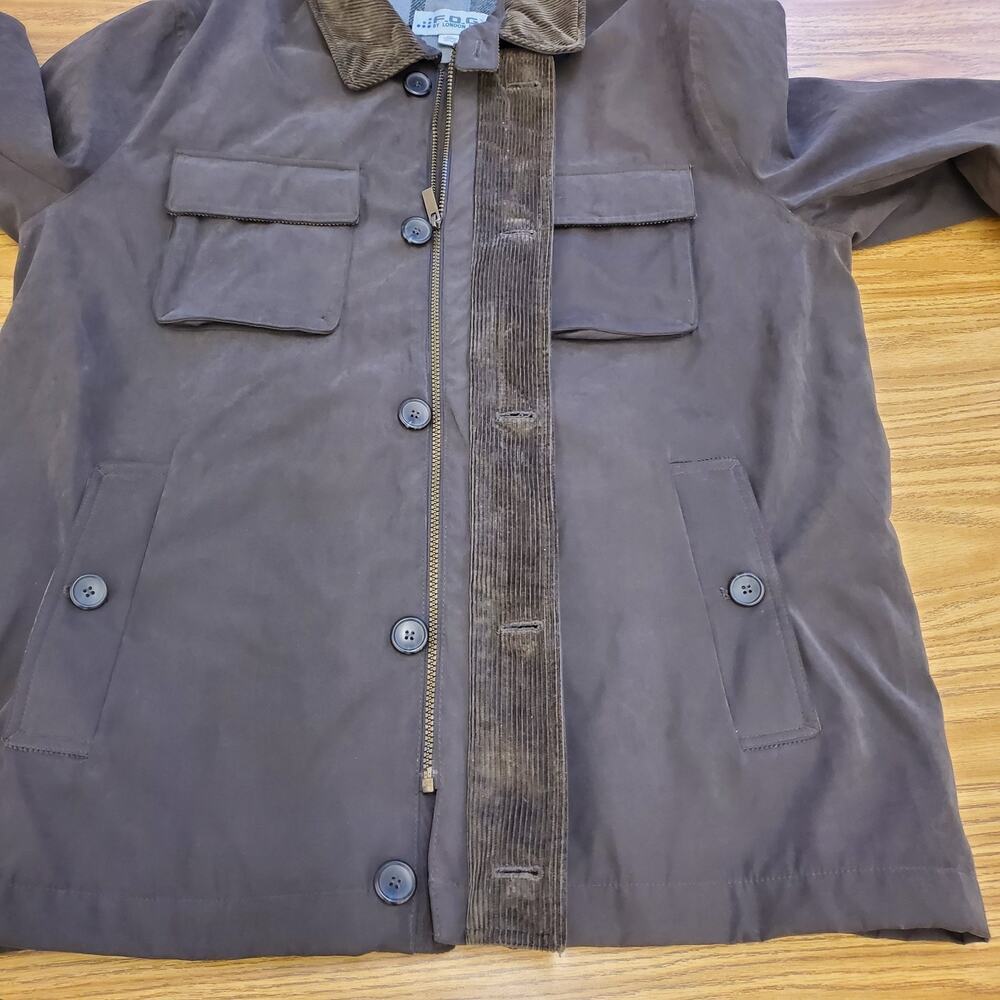 London Fog Jacket Mens XL Brown Barn Chore Coat Corduroy Collar - Picture 11 of 16